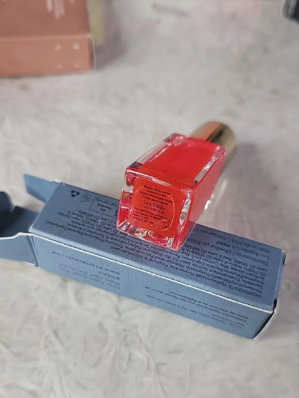 MERIT Liquid Lip Tint in Coral Pink